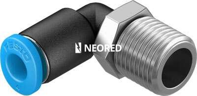 Racor rápido roscado en L - QSML-1/8-4