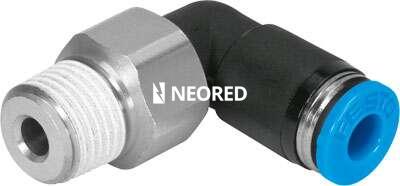 Racor rápido roscado en L, orientable - QSRL-1/4-8