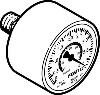 Manómetro de precisión - MAP-40-4-1/8-EN