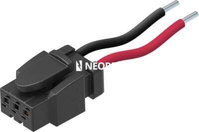 Conector tipo zócalo con cable - NEBV-H1G2-KN-2.5-N-LE2