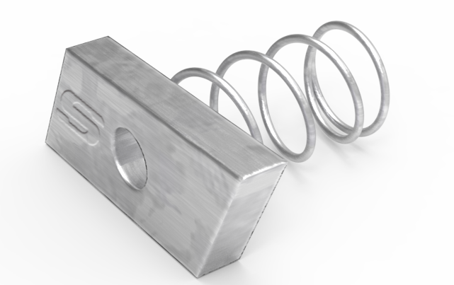 50 TUERCAS DE PERFIL ''C'' DE 3/8''W. CINCADA C/RESORTE