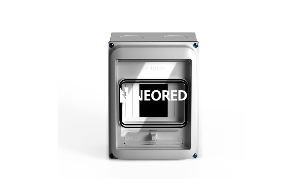 Caja p/Pilar para 4 Mod DIN con premarcado (IP 65)