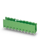 Carcasa base placa de circuito impreso, corriente nominal: 12 A, tensión de dimensionamiento (III/2): 320 V, número de polos: 4, paso: 5,08 mm, color: verde, superficie contactos: Estaño, montaje: Soldadura por ola