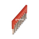 Puente enchufable, paso: 6,2 mm, anchura: 60,3 mm, número de polos: 10, color: rojo