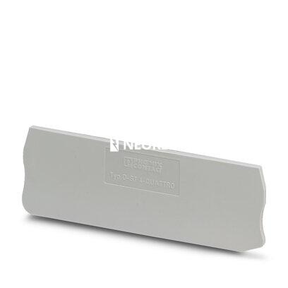 Tapa final, longitud: 87 mm, anchura: 2,2 mm, altura: 29 mm, color: gris