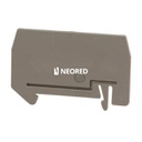 Placa separadora, longitud: 59,8 mm, anchura: 2 mm, altura: 39 mm, color: gris