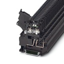 Borne para fusible con palanca, color negro, para cartuchos fusible G de 5 x 20 mm, con LED para 24 V DC