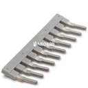 Peine puenteador, paso: 12 mm, número de polos: 10, color: gris