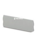 Tapa final, longitud: 84 mm, anchura: 2,2 mm, altura: 36,5 mm, color: gris