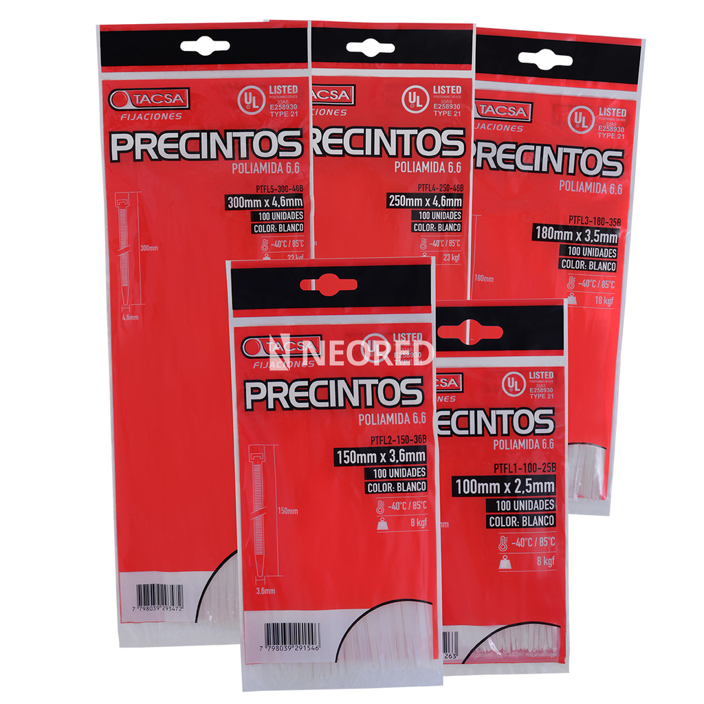 Precinto  300mmL   4,6mmA NEG Nyl