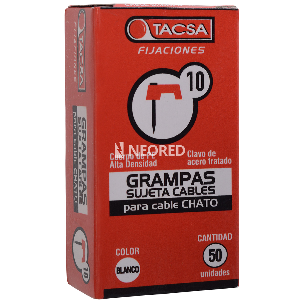Grapa p-cable plano 10mm BLA
