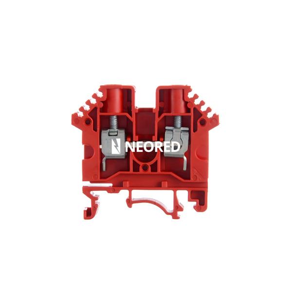 Borne de paso de color rojo para conductor de 6mm² BPN-06-RO