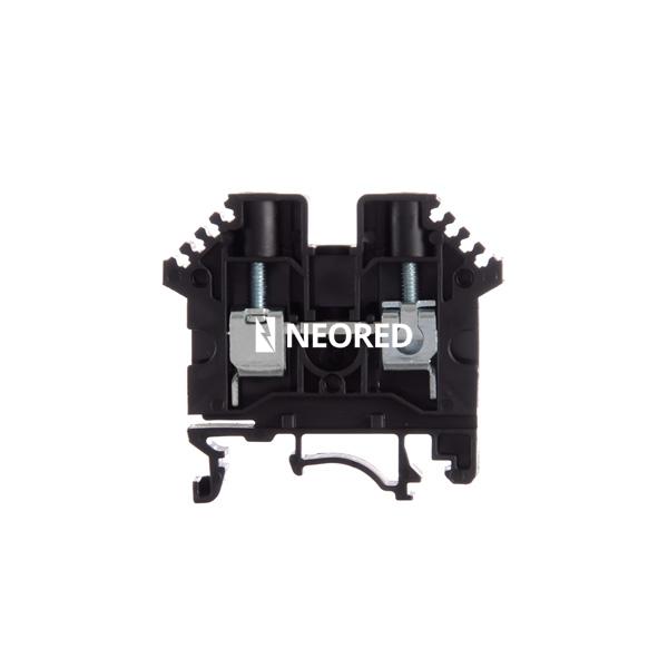 Borne de paso de color negro para conductor de 6mm² BPN-06-NG