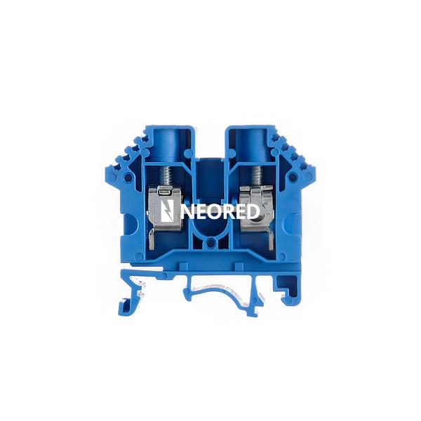 Borne de paso de color azul para conductor de 10mm² BPN-10-AZ