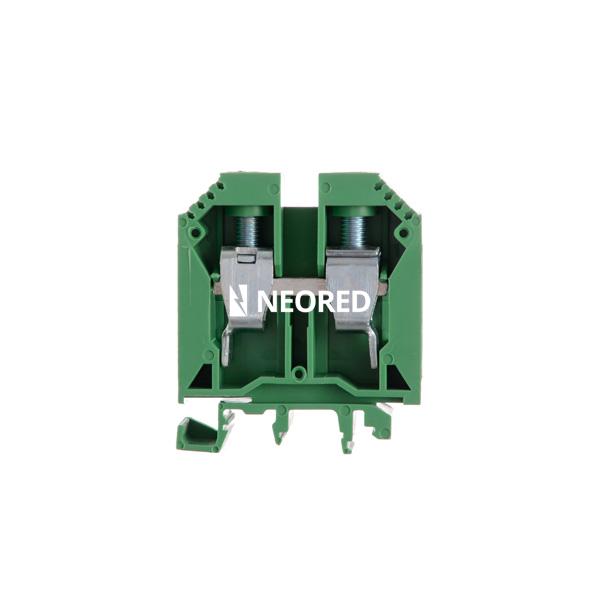 Borne de paso de color verde para conductor de 35mm² BPN-35-VE