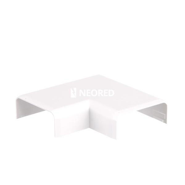 Curva plana para cablecanal 30x12mm. color blanco ELE-3012-BL