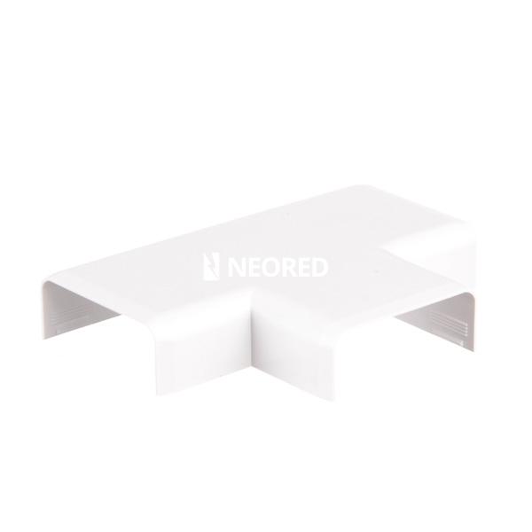 Te plana para cablecanal 30x12mm. color blanco TE-3012-BL