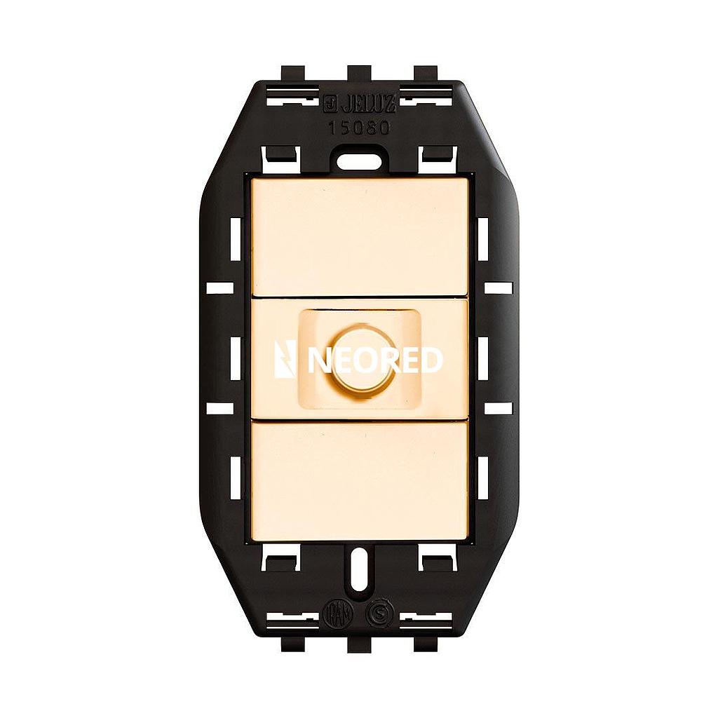 1 Variador Manual de Luz Inc. Máx. 300W (Dimmer) Marfil