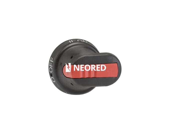Manija negra IP65 tipo pistola L=45mm con bloqueo candado y de puerta para OT40…OT125F4C