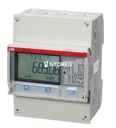 Medidor de energía trifásico 230/400V, directo 65A - Voltimetro, amperímetro, cofimetro - 1 DO Programable MODBUS