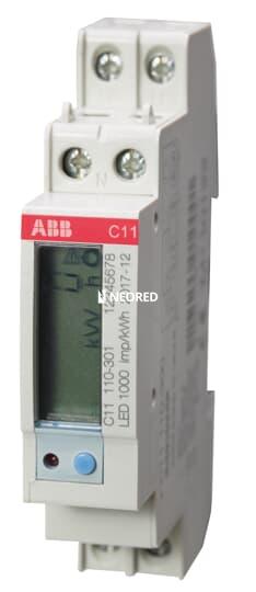 Medidor de energía monofásico 230V, directo 40A - Voltimetro, amperímetro, cofimetro - 1 DO Programable