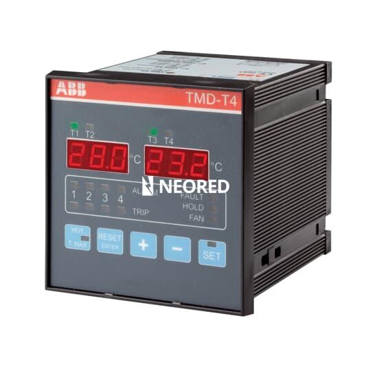 Controlador de Temperatura TMD 4/96 - Rango de Medición 0…220°C - Sensor PT100 no incluido - 4 Salidas  - Alim 24..220VAC - 96x96mm - Fijacion sobre panel
