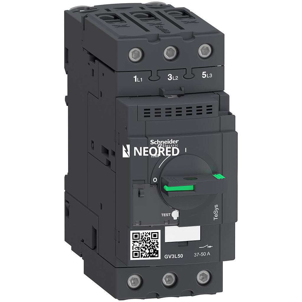 Guardamotor Magnético 3P X 50A con Poder Corte de 50KA 
