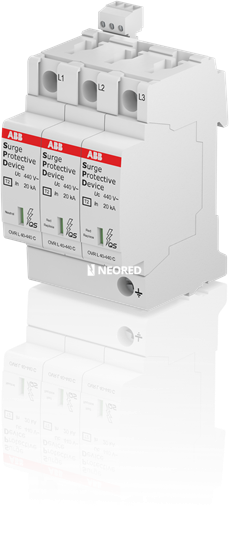 Descargador Tipo 2 - 40kA Trifasico sin Neutro Uf=440V Enchufable c/ Señalizacion