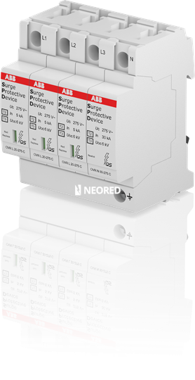 Descargador Tipo 2+3 - 20kA Trifasico Uf=275V Enchufable