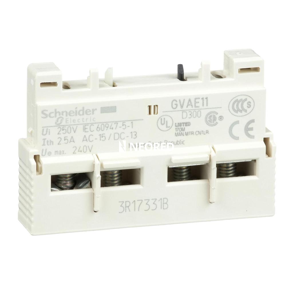 CONTACTOR AUXILIAR R FRONTAL 1NA+1NC
