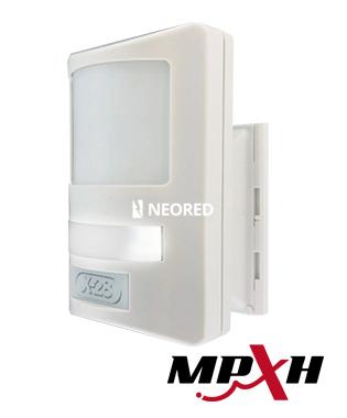 [XVOMD 96RL-MPXH] Detector infrarrojo con luz de emergencia incorporada. Procesador digital de señales (DMA). Compensación térmica inteligente. Contador de pulsos programable de 1 a 9. Memoria independiente. Funcionamiento en combinación entre dos o más detectores. Muy alta inmunidad a RF. Ajuste de ganancia programable. Cobertura 15x15 metros. Programación Soft. Prestaciones avanzadas. Base para montaje tipo rótula.