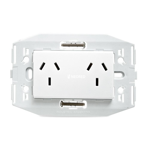 [KALKS40251] Toma doble c/bast.Incorp.bco