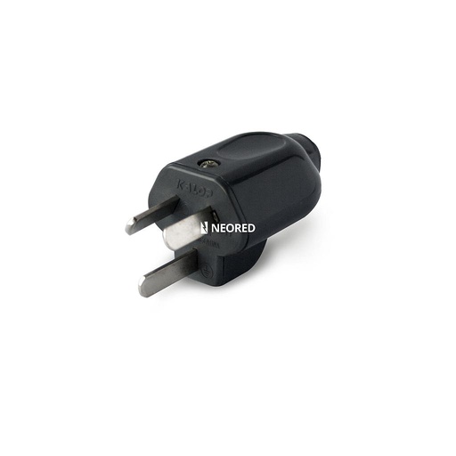 [KALKS44251] Ficha KH con T.T  hembra para pernos chatos (con obturadores de seguridad) Color: Blanco
