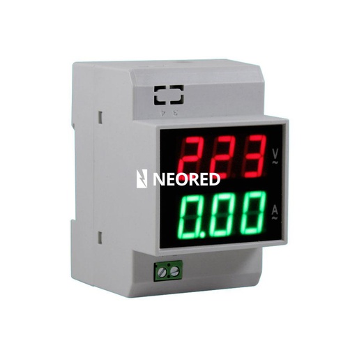 [GRAGF-100VA] VOLTIMETRO AMPERIMETRO RIEL DIN