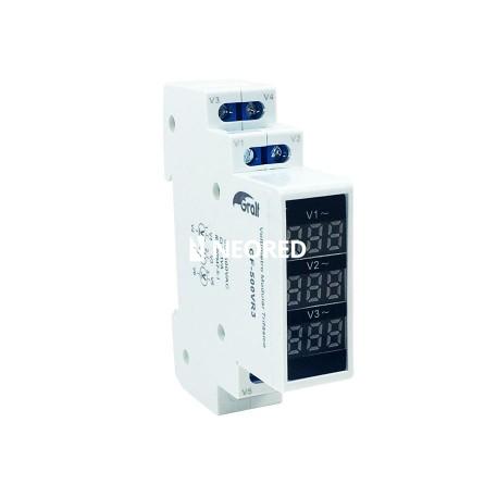 [GRAGF-500VR3] VOLTÍMETRO MODULAR TRIFASICO