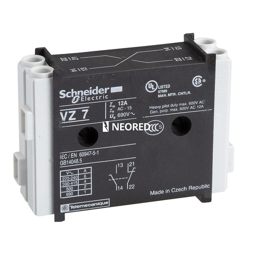 [SCHVZ20] BLOQUE 2 CONTACTOR AUXILIAR R. VARIO NA+NA