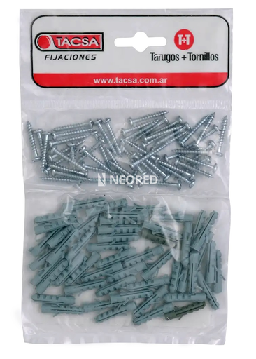 [TACPTTACSA925] Kit tarugo standard + tornillo fix - 22mm Ø mecha 5mm tornillo 3mm a 4mm - x bolsa de 50 kits