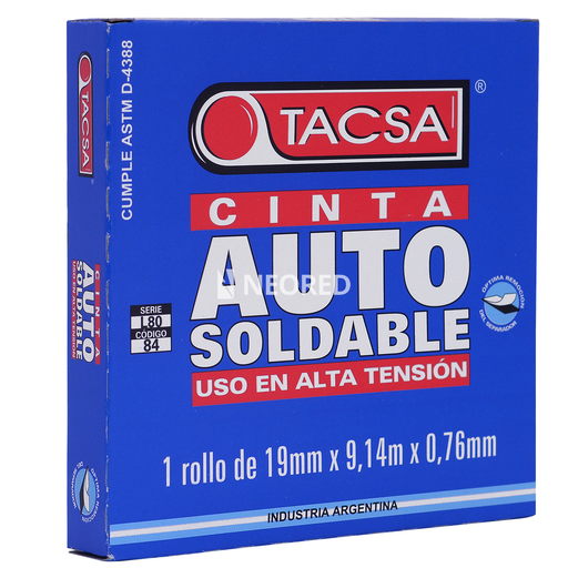 [TACPTTACSA084N] Cinta de caucho EPR autosoldable para alta tensión - 19mm x 9,14m x 0,76mm