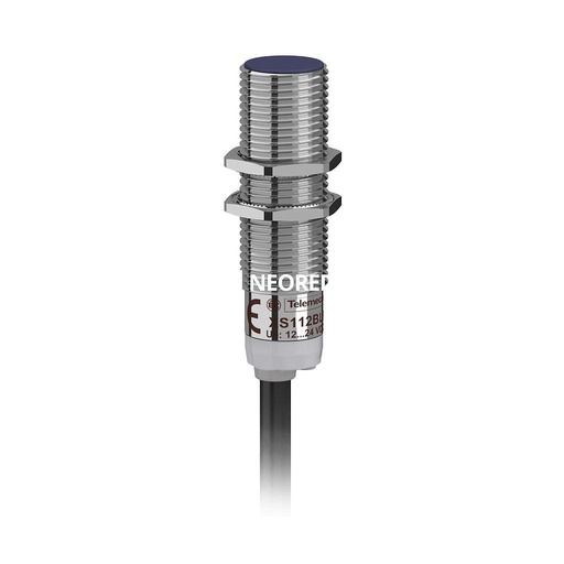 [SCHXS112BLNAL2] Dis-Sensor Inductivo Metal M12x44mm, empotrable, Alc 2mm, NPN 1NA, 24VDC, Cable 2m