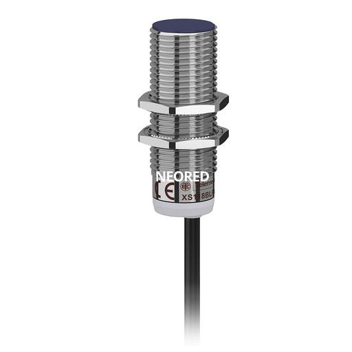 [SCHXS118BLNAL2] Dis-Sensor Inductivo Metal M18x53mm, empotrable, Alc 5mm, NPN 1NA, 25VDC, Cable 2m