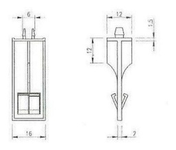 [LEF0804] Soporte para 2G11 central a clip