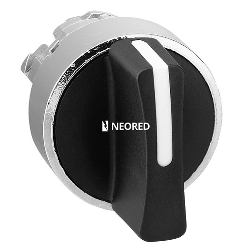 [SCHZB4BD8] XB4 - Cabezal selectora 3 posiciones con retorno desde derecha, metálica, Maneta corta