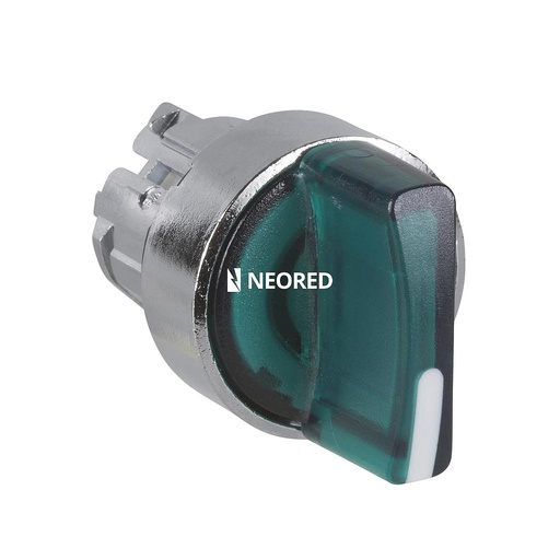 [SCHZB4BK1233] XB4 - Cabezal selectora luminosa 2 posiciones con retención, para led verde, metálica