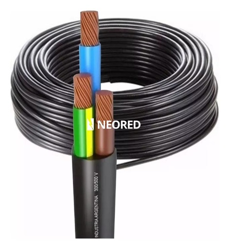 [ARGT3150NEMT] Cable Tipo Taller 3 x 1.50 mm Argenplas Negro