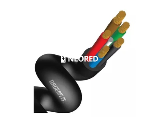 [ARGT56] Cable Tipo Taller Redondo 5 x 6 mm Argenplas Negro