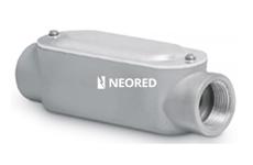 [DELAC 27] CAJA DE PASO de ALUMINIO TIPO CONDULET ESTANCO CON 1 TAPA/JUNTA de 2 VIAS 180* 3/4" NPT