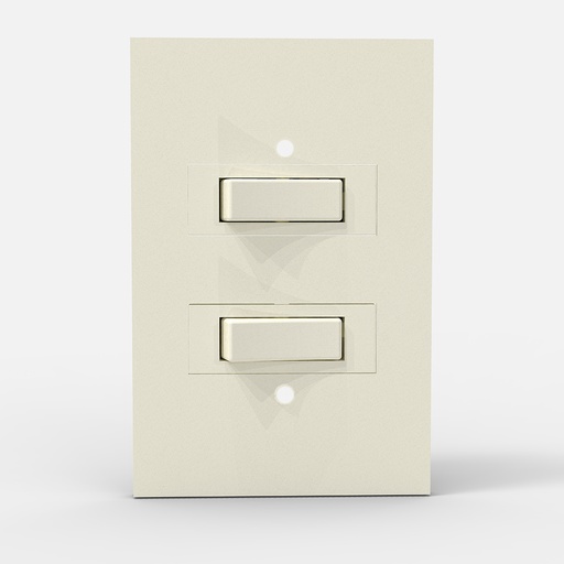 [CAM4122] TAPA STD. 2 módulos Blanca - Siglo XXI