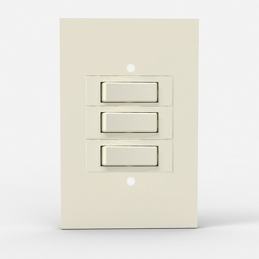 [CAM4123] TAPA STD. 3 módulos Blanca - Siglo XXI