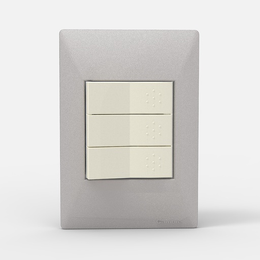 [CAM4103] TAPA 3 MODULOS SIGLO XXII ALUMINIO