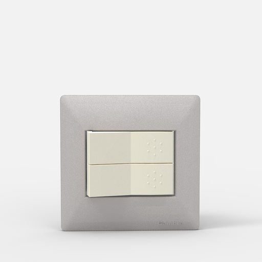 [CAM4112] TAPA MIGNON 2 MODULOS SIGLO XXII ALUMINIO